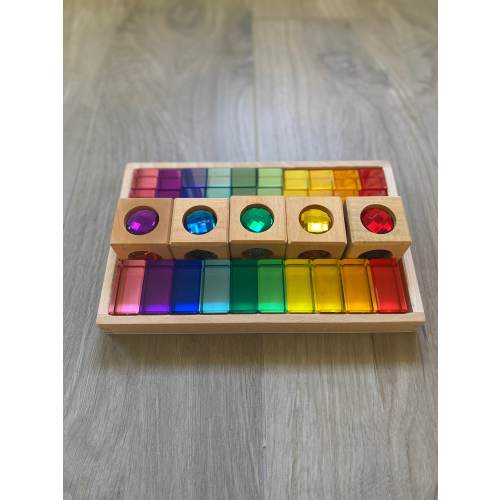 6 Sided 3D gem building blocks, acrylic blocks, limewood blocks, acrylic toys