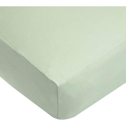 American Baby Company 100% Natural Cotton Fitted Crib Sheet 52" x 28" - Soft, Breathable, Hypoallergenic & Gentle Toddler Bed Sheet, Celery, Neutral for Boys & Girls