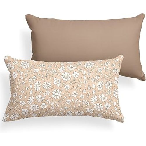 Pobibaby - 2 Pack Premium Toddler Solid Pillowcase - Ultra Soft Jersey Knit - Crib, Kids, Travel Pillow Case Cover (Meadow)