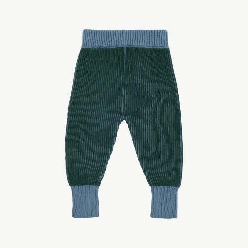 Knit Pants - Two-tone Dark Green