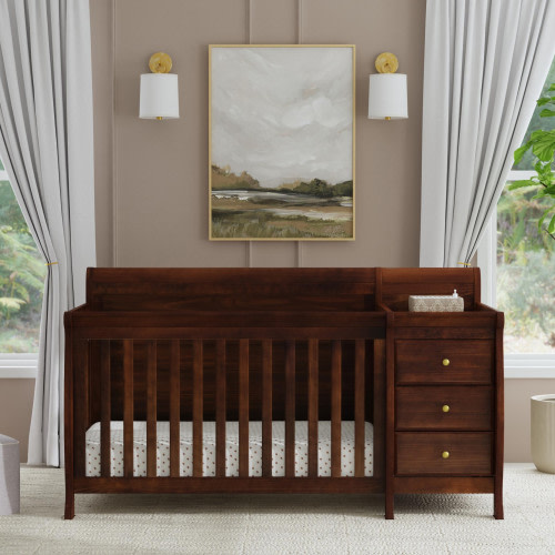 Kalani 4-in-1 Crib and Changer Combo - Espresso