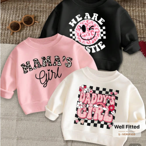 SHEIN 3pcs/Set Baby Girls Casual Letter Print Thermal Lined Long Sleeve Sweatshirts, Suitable For Autumn/Winter | SHEIN USA