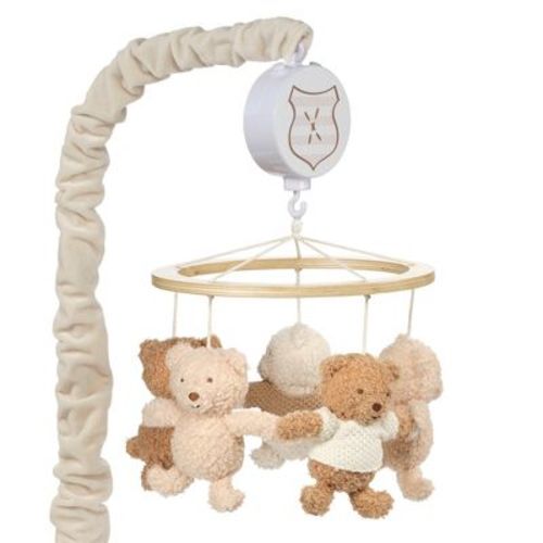Lambs & Ivy Teddy Bear Musical Infant Baby Crib Mobile Soother Toy