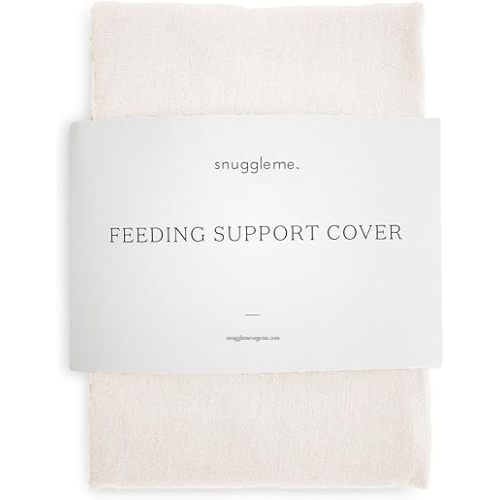 Snuggle Me Organic Feeding Support Pillow Cover, Machine Washable 100% Organic Cotton, Soft Nursing Cover for Breastfeeding, Pillow Slipcover for Baby Girls Boys Newborn - Natural