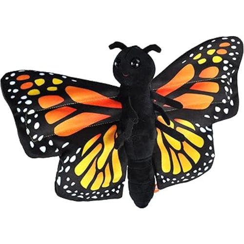 Wild Republic Huggers Monarch Butterfly Stuffed Animal - 8"