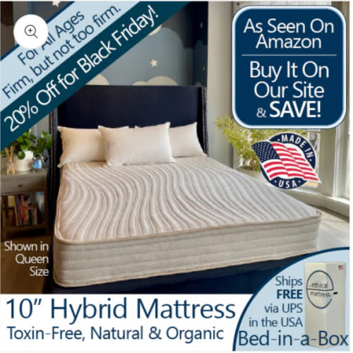 Ethical Mattress Essential - 10" Toxin-Free Hybrid Mattress – The Ethical Mattress