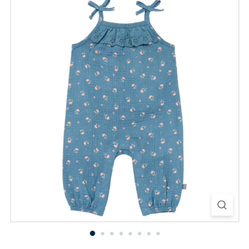 Baby Girls Teal Aster Flower Sleeveless Ruffle Romper – Gerber Childrenswear