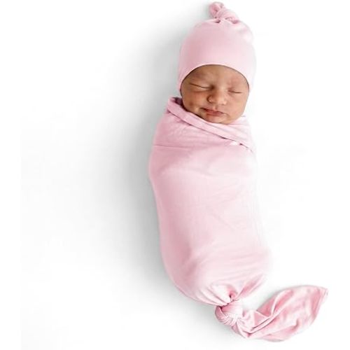 Baby Swaddle Blanket 46x46in – Soft Breathable Lightweight Stretchy Receiving Blanket for Unisex Newborn, Mary Rose
