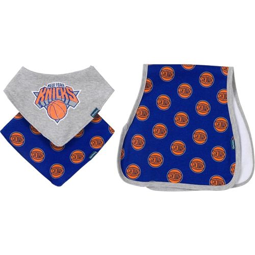 Gerber NBA unisex-baby Nba Team Bandana Bib and Burp Cloth Set