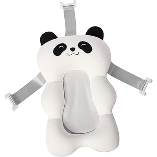 Generic Soft Baby Bath Seat Support Mat Portable for Newborn Infant 0-6 Months, White, 50x34cm