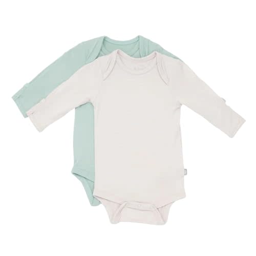 KYTE BABY Rayon made from Bamboo Long Sleeve Baby Bodysuits, 2-Pack