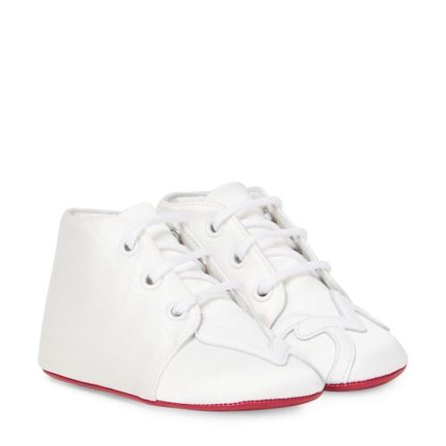 Baby Love Louboutins crêpe satin booties