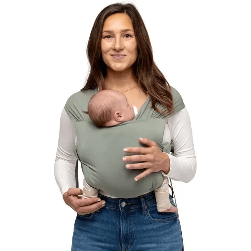 WildBird - Aerial Buckle Wrap - 0-6 Months - Standard (XS-XL) Acadian - Newborn Baby Carrier - Front Carry - Soft Fabric, Straps, Head Support, Padded Waist Belt - Baby Essentials - New Mom Gifts