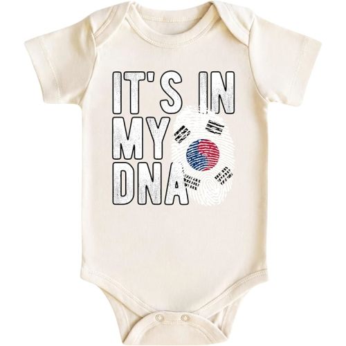 Korean Baby Bodysuit for Boys Girls, It’s In My DNA South Korea Heritage Infant Outfit, Korean Newborn Gift