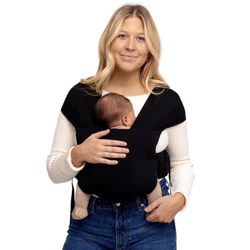 WildBird - Aerial Buckle Wrap - 0-6 Months - Standard (XS-XL) Raven - Newborn Baby Carrier - Front Carry - Soft Fabric, Straps, Head Support, Padded Waist Belt - Baby Essentials - New Mom Gifts