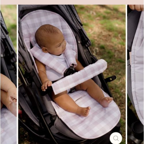 Bambella Designs Universal Pram Liner | Blush Gingham