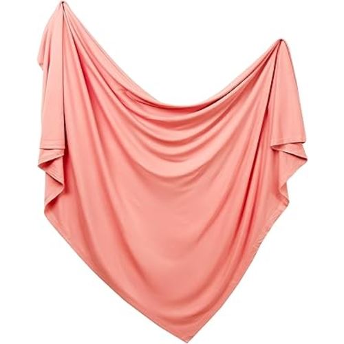 PurComfy Supersoft Swaddle Blanket, Premium Bamboo Viscose Baby swaddling Blankets for Newborns, Lightweight & Breathable Swaddle Blankets for Boys and Girls, 47” x 47”, Neutral Baby Essentials