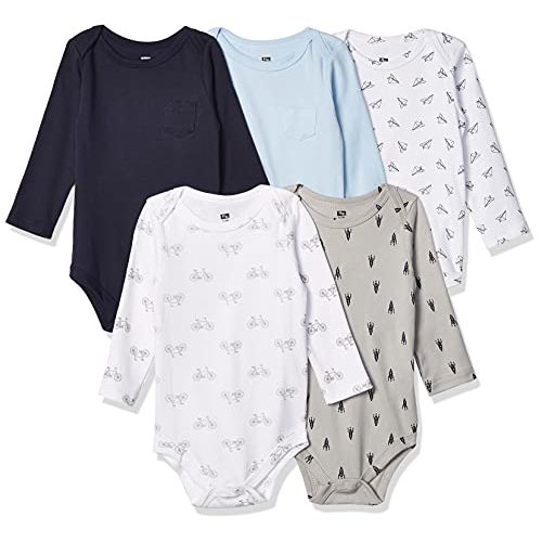 Hudson Baby Unisex Baby Cotton Long-sleeve Bodysuits