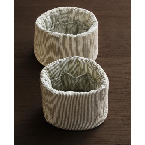 ROUND STRIPED MUSLIN BABY ORGANIZER