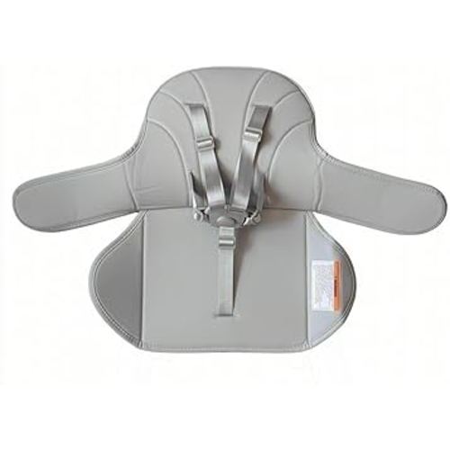 High Chair Pad - Easy Use Highchair Cushion, Soft Cover with 3-5 Point Harness for Baby, Padded Back Cover, Grey