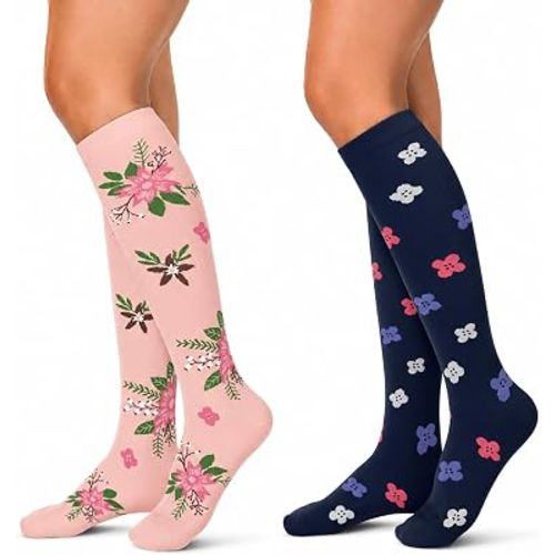 30-40mmHg Medical Graduated Compression Socks for Women&Men Circulation-Compression Stockings-Knee High Socks for Support,Hiking,Running