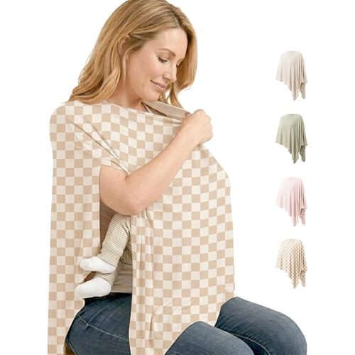 Niceye Chic Nursing Cover for Breastfeeding, Wearable Nursing Scarf for Confident Public Feeding, Soft Breastfeeding Cover for Moms