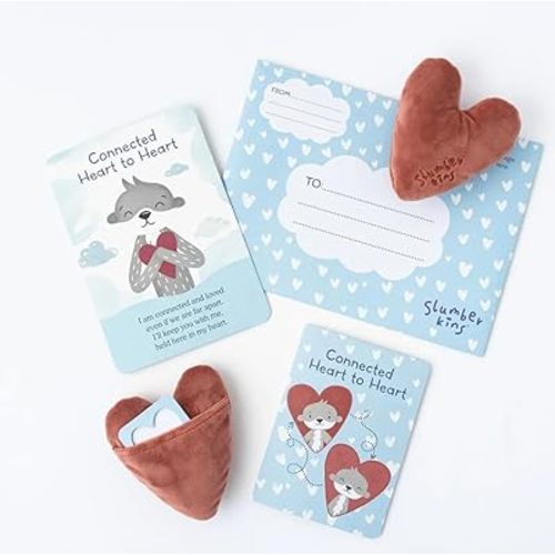 Slumberkins Connected Heart to Heart Plush & Board Book Set - Supports Family Bonding Therapy - Social Emotional Learning Gifts for Babies & Toddlers, Ages 0+