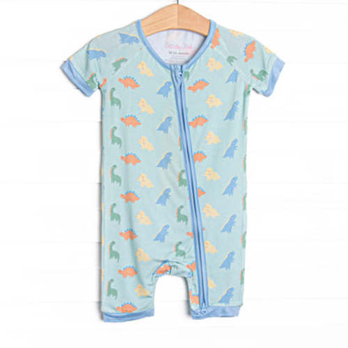 Dino Dreams Bamboo Short Zippy Pajama, Green – Stitchy Fish