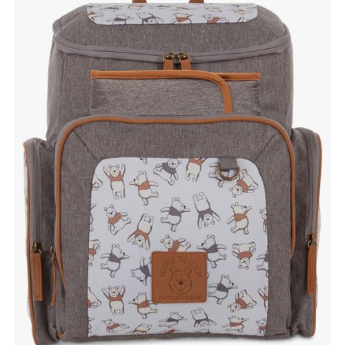 Disney Cudlie Baby Boys Jartop Backpack Diaper Bag in Winnie The Pooh Print, 16 Inch, Includes Changing Pad