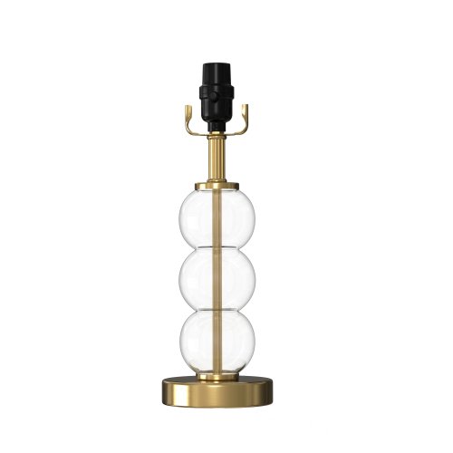 allen + roth 14.5-in Gold Plug-in Glass Stick Lamp Base