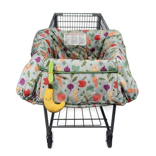 Boppy Shopping Cart & High Chair Cover, 360 Padded Baby Seat Cover & Toy