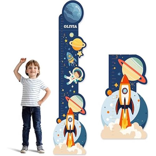Personalized Name Growth Chart for Kids, Zoo Kids Growth & Measuring Chart in Inches, Fun & Stylish Height Tracker for Children, Growth Ruler