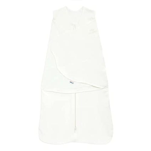 HALO 100% Cotton Sleepsack Swaddle, 3-Way Adjustable Wearable Blanket, TOG 1.5, Cream, Small, 3-6 Months