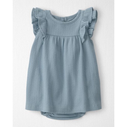 Baby Girl Pointelle Bodysuit Dress Made with Organic Cotton - Little Planet | Carter's