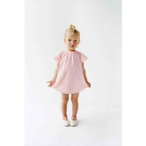 EMBROIDERED BUTTERFLY DRESS AND BLOOMER SET - Pink | ZARA United States