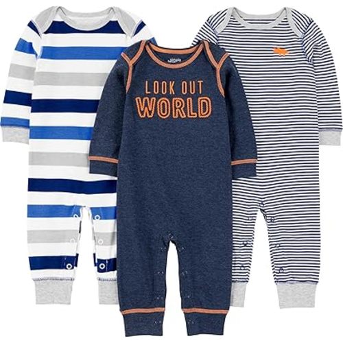 Simple Joys by Carter's baby-boys 3-pack Jumpsuits
