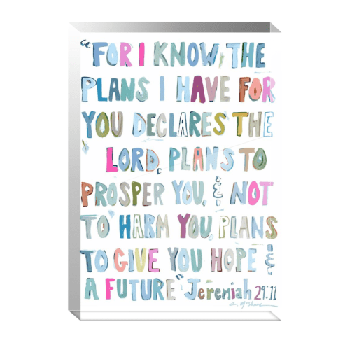 "Jeremiah" acrylic block