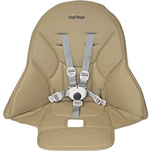 Peg Perego Siesta/Prima Pappa Zero 3 high Chair Replacement Upholstery with seat Belt, Noce (Beige)