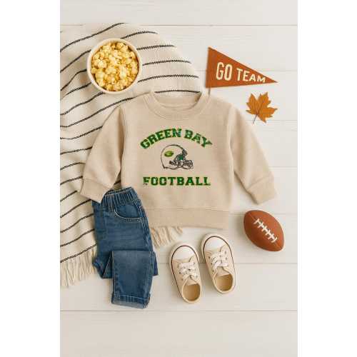 Vintage Toddler Green Bay Football Sweatshirt: Game Day Style