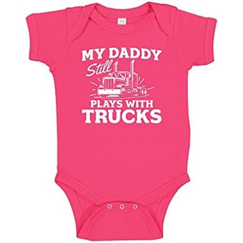 My Daddy Still Plays with Trucks Baby Bodysuit One Piece or Toddler T-Shirt Cute Trucker Baby Clothes