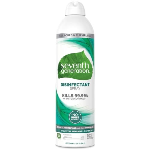 Seventh Generation Disinfecting Spray Cleaner Eucalyptus and Thyme Disinfectant 13.9 oz, Pack of 8