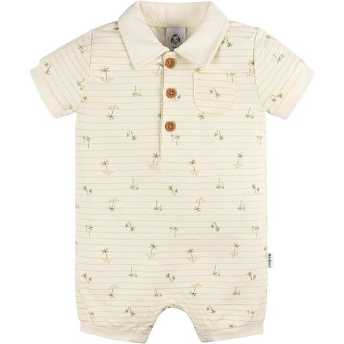 Gerber baby-boys Cotton Polo Romper