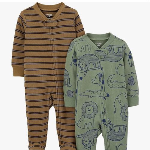 Simple Joys by Carter's baby-boys 2-pack 2-way Zip Cotton Footed Sleep and Play
