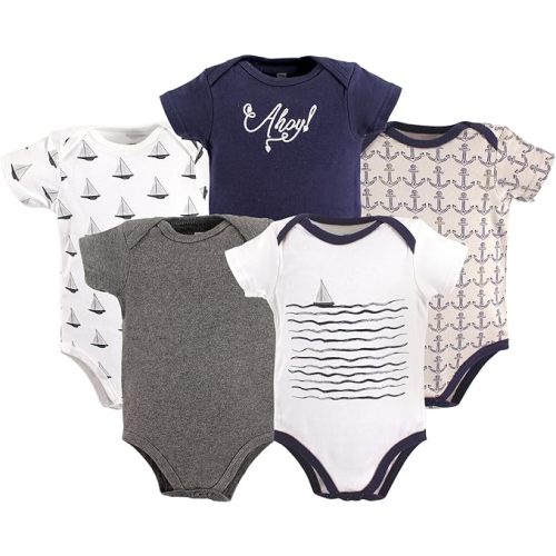 Hudson Baby Unisex Baby Cotton Bodysuits 5-pack