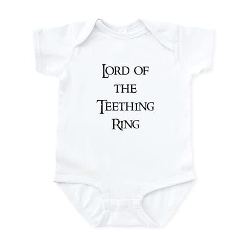 CafePress Lord of The Teething Ring Infant Bodysuit Cute Infant Bodysuit Baby Romper