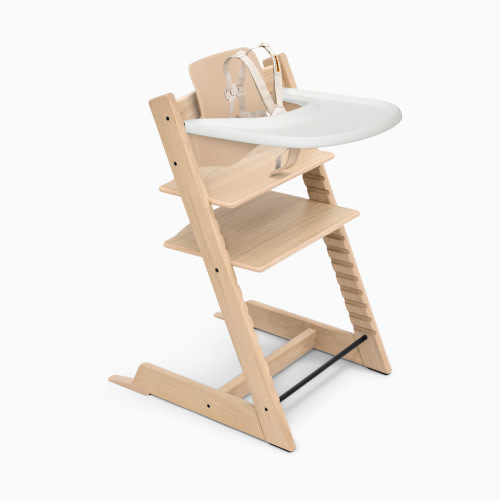 Stokke Tripp Trapp High Chair² + Tray Bundle - Oak Natural/White