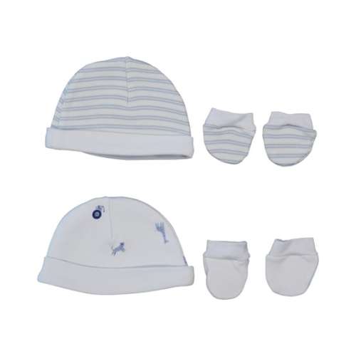 Light Blue Premature Baby 4Pk Mitten And Beanie Set | Best&Less™ Online