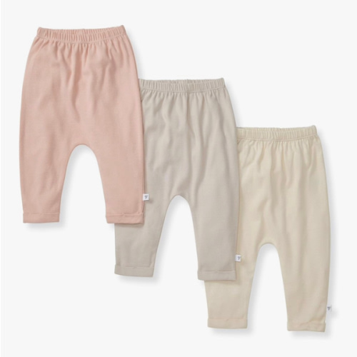 Burt's Bees Baby Unisex Knit Jogger Pants, 3-Pack Baby Sweatpants, 100% Organic Cotton Infant Bottoms