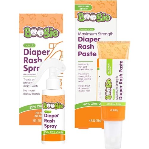 Boogie Diaper Rash Bundle - Rash Spray & Maximum Strength Paste