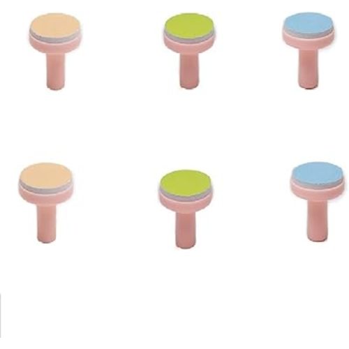 Replacement Pads for Electric Baby Nail Trimmer Grinding Heads Polish Disc for Standard Nail File Clippers Filer Cutter Grooming Kit Pink Base 6PCS